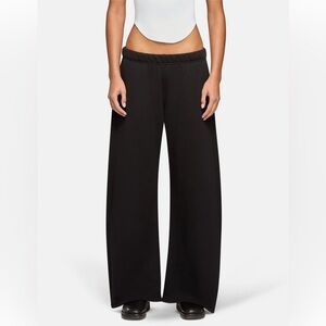 EB Denim Enzo Barrel Sweatpants Black Wide-Leg Pants cotton lounge $250 sz XL